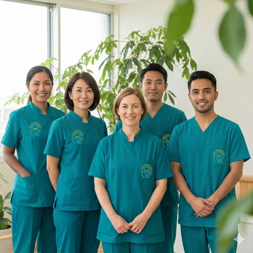 Professional caregivers team